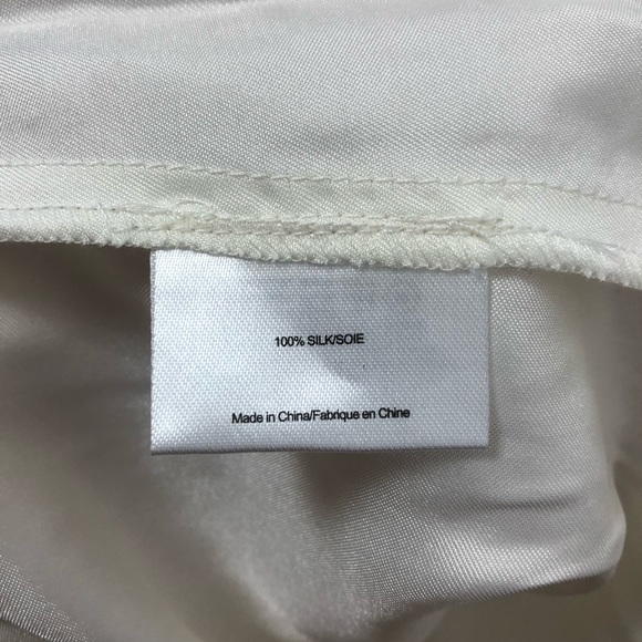 Tory Burch Pleated Embroidered Organza Skirt Ivory - Picture 8 of 12